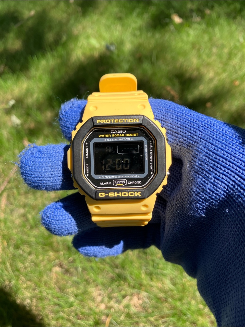 Custom G Shock Yellow and Black Dw5600